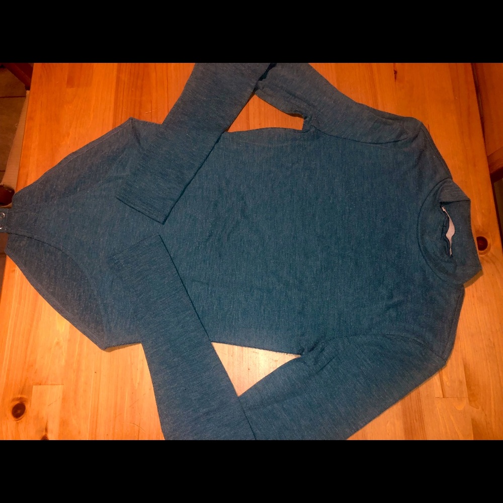 Forever 21 Teal Mock Neck Bodysuit